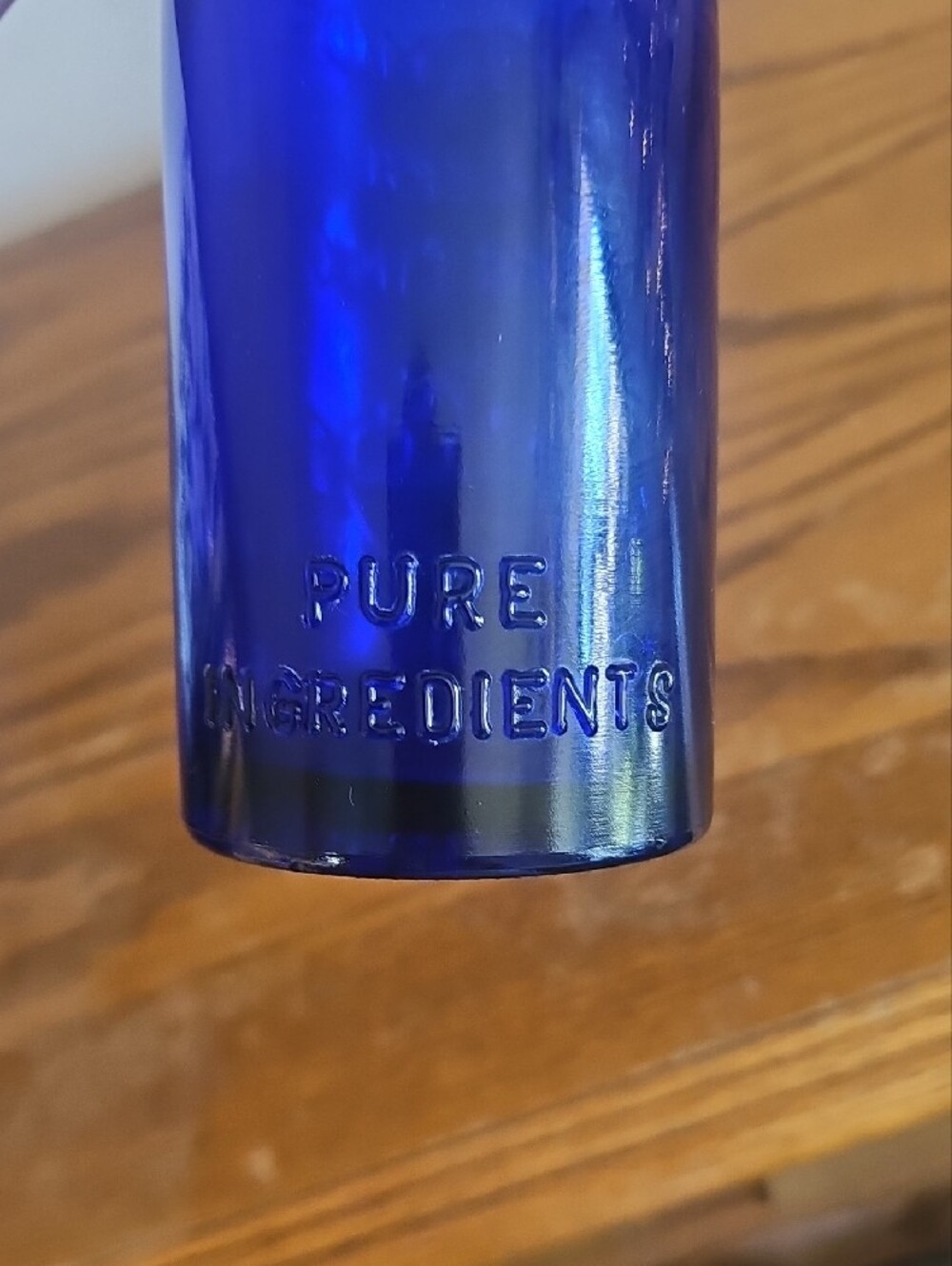 1975 Made in Italy 1 Pint Homemade Fresh Dressing Cobalt Blue Bottle Tote 8 - Picture 4 of 7